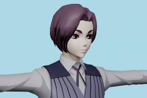 Karren von Rosewald Tokyo-Ghoul, male, man, people, human, xna, characters, rigged